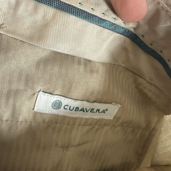 Cubavera Linen Blend Pants Men's 44x32 Beige Pockets Button Zip Lightweight - Picture 4 of 8